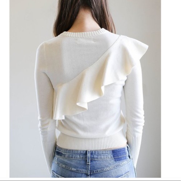 - 👀❤️ Apiece apart sterre ruffle crew neck sweater FINAL PRICE - Picture 2 of 6